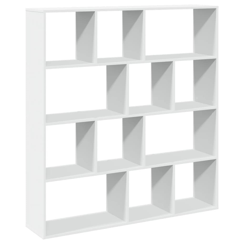 Estantería Librería Madera De Ingeniería Blanca 132X29X141,5 Cm