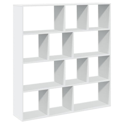 Estantería Librería Madera De Ingeniería Blanca 132X29X141,5 Cm