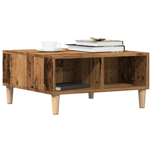 Mesa De Centro Madera De Ingeniería Envejecida 60X60X30 Cm