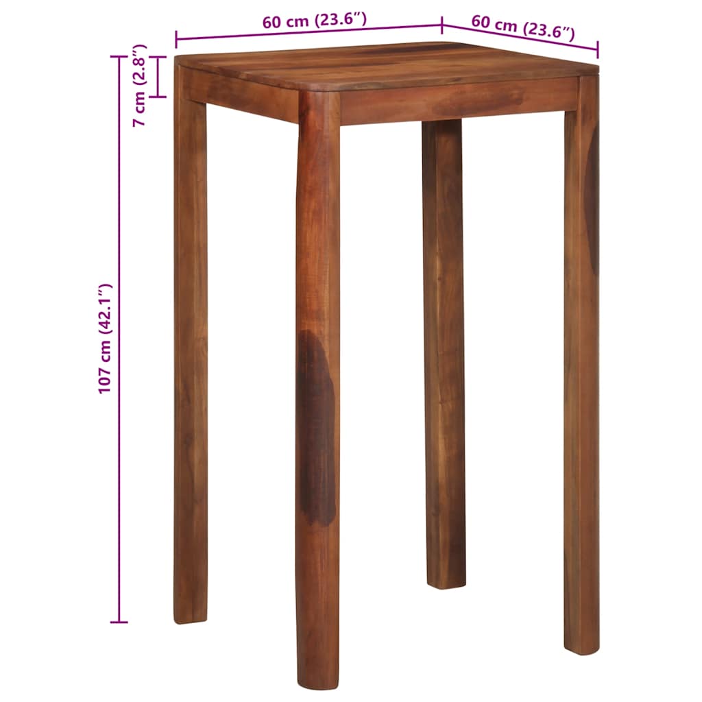 Mesa Alta De Madera Maciza De Acacia