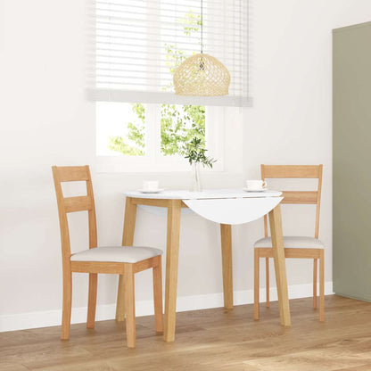 Sillas De Comedor Con Cojines 2 Uds Madera Maciza Marrón Caucho