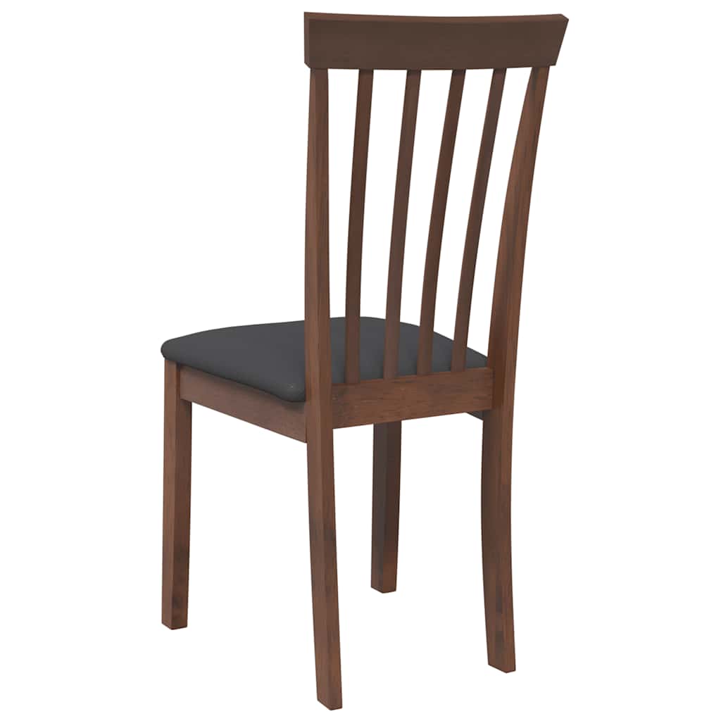 Sillas De Comedor Con Cojines 2 Uds Madera Maciza Marrón Caucho