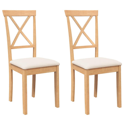 Sillas De Comedor Con Cojines 2 Uds Madera Maciza Caucho