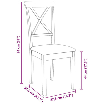 Sillas De Comedor Con Cojines 2 Uds Madera Maciza Caucho
