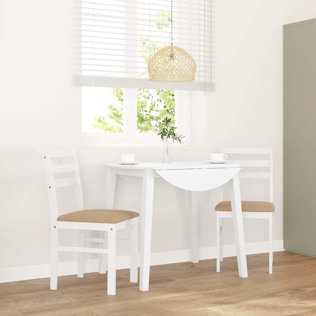 Sillas De Comedor Con Cojines 2 Uds Madera Maciza Marrón Caucho