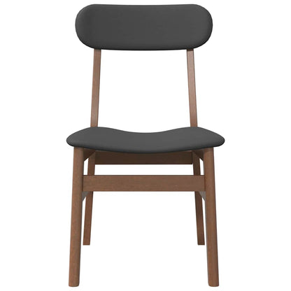 Sillas De Comedor Con Cojines 2 Uds Madera Maciza Marrón Caucho