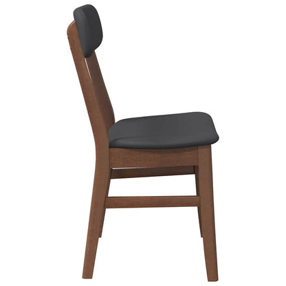 Sillas De Comedor Con Cojines 2 Uds Madera Maciza Marrón Caucho