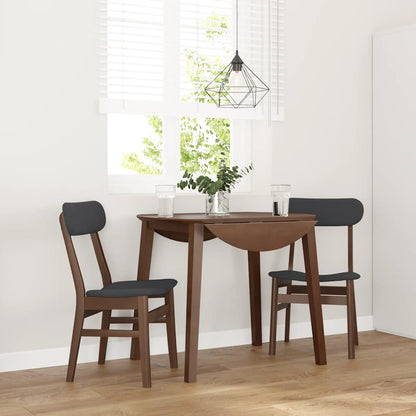 Sillas De Comedor Con Cojines 2 Uds Madera Maciza Marrón Caucho