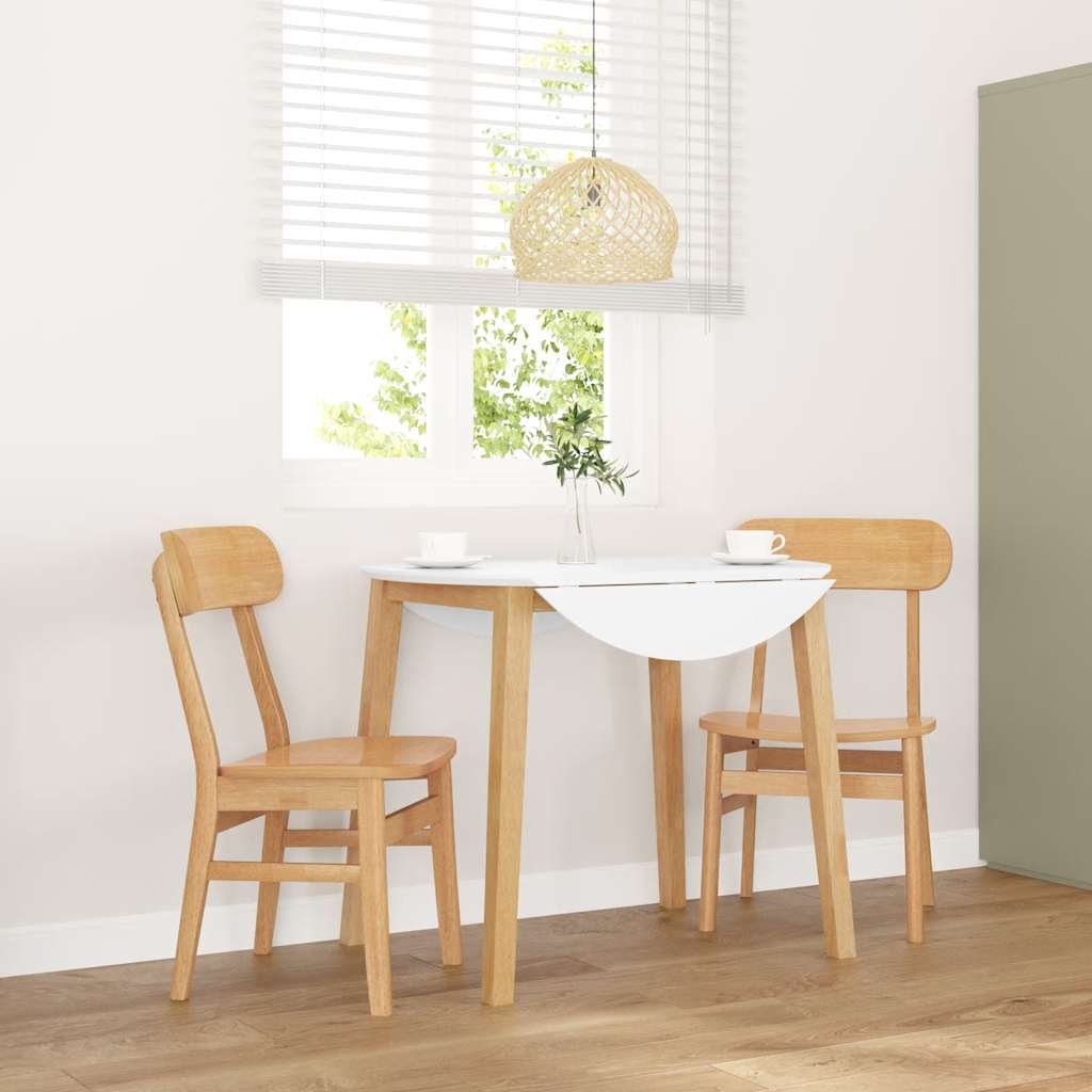 Sillas De Comedor Con Cojines 2 Uds Madera Maciza Marrón Caucho