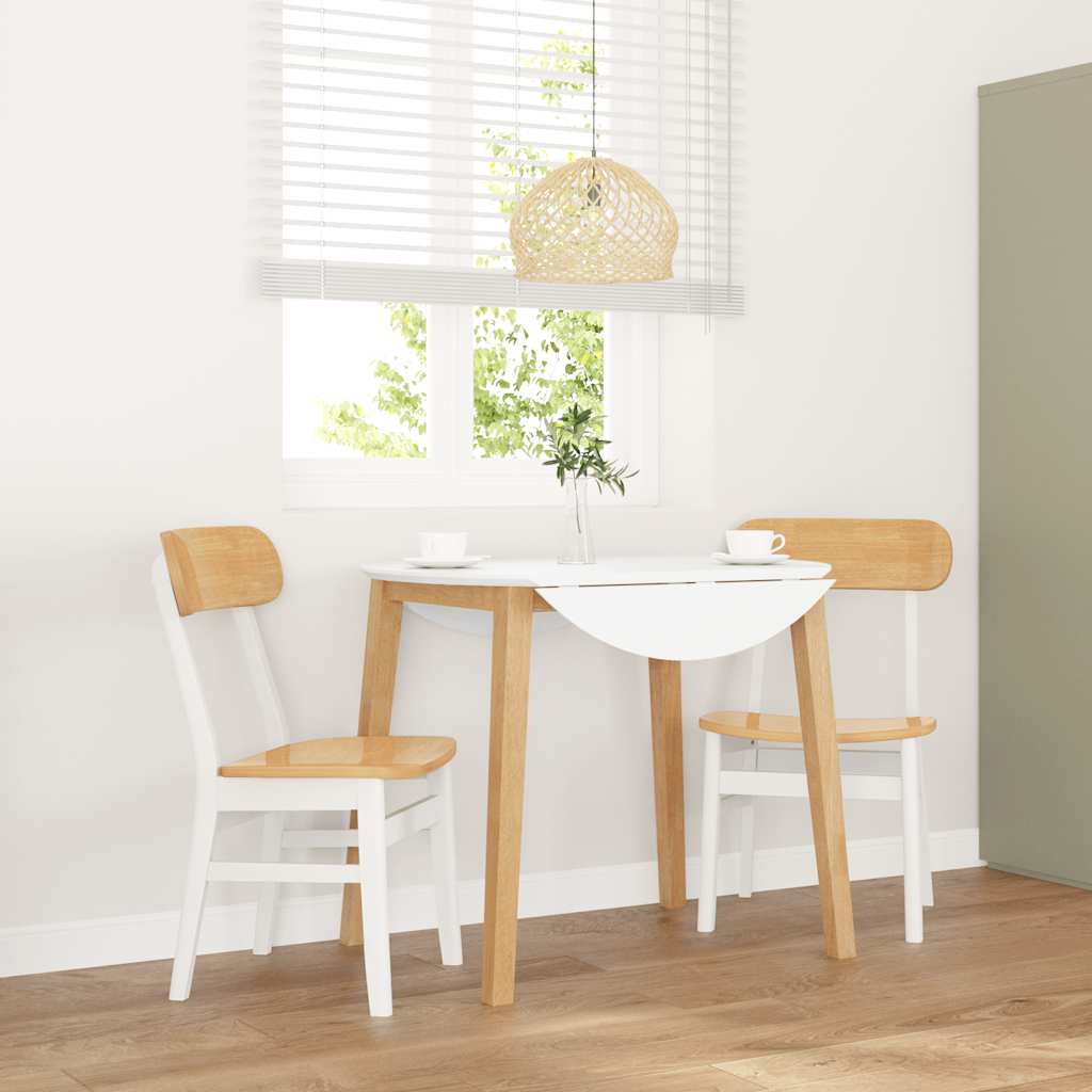 Sillas De Comedor Con Cojines 2 Uds Madera Maciza Marrón Caucho
