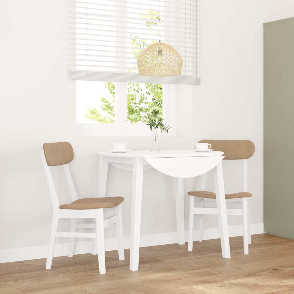 Sillas De Comedor Con Cojines 2 Uds Madera Maciza Marrón Caucho