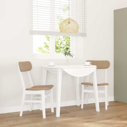 Sillas De Comedor Con Cojines 2 Uds Madera Maciza Marrón Caucho