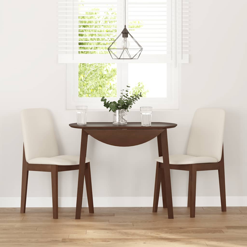 Sillas De Comedor Con Cojines 2 Uds Madera Maciza Marrón Caucho
