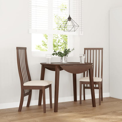 Sillas De Comedor 2 Unidades Madera Maciza De Caucho