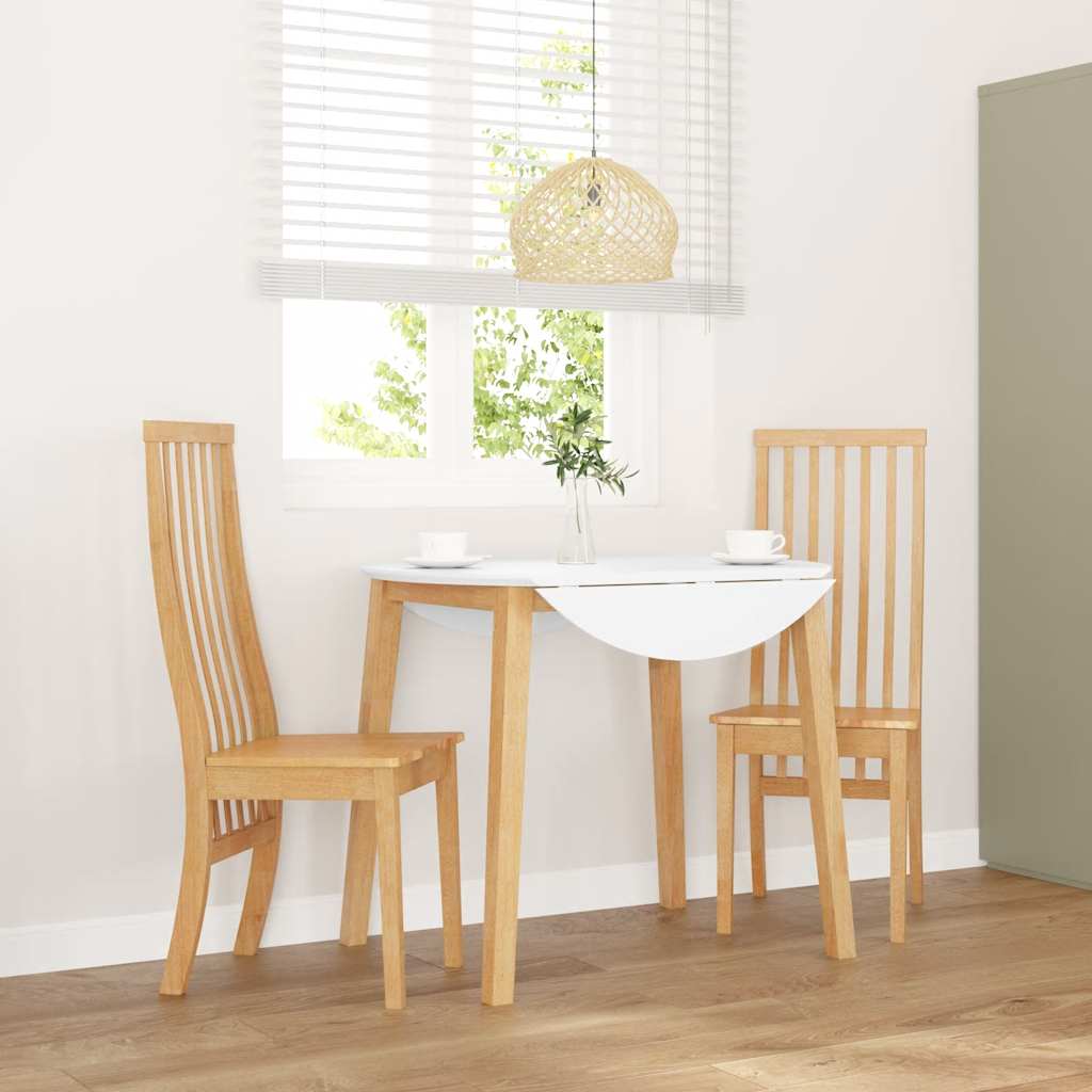 Sillas De Comedor 2 Unidades Madera Maciza De Caucho