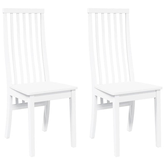 Sillas De Comedor 2 Unidades Madera Maciza De Caucho