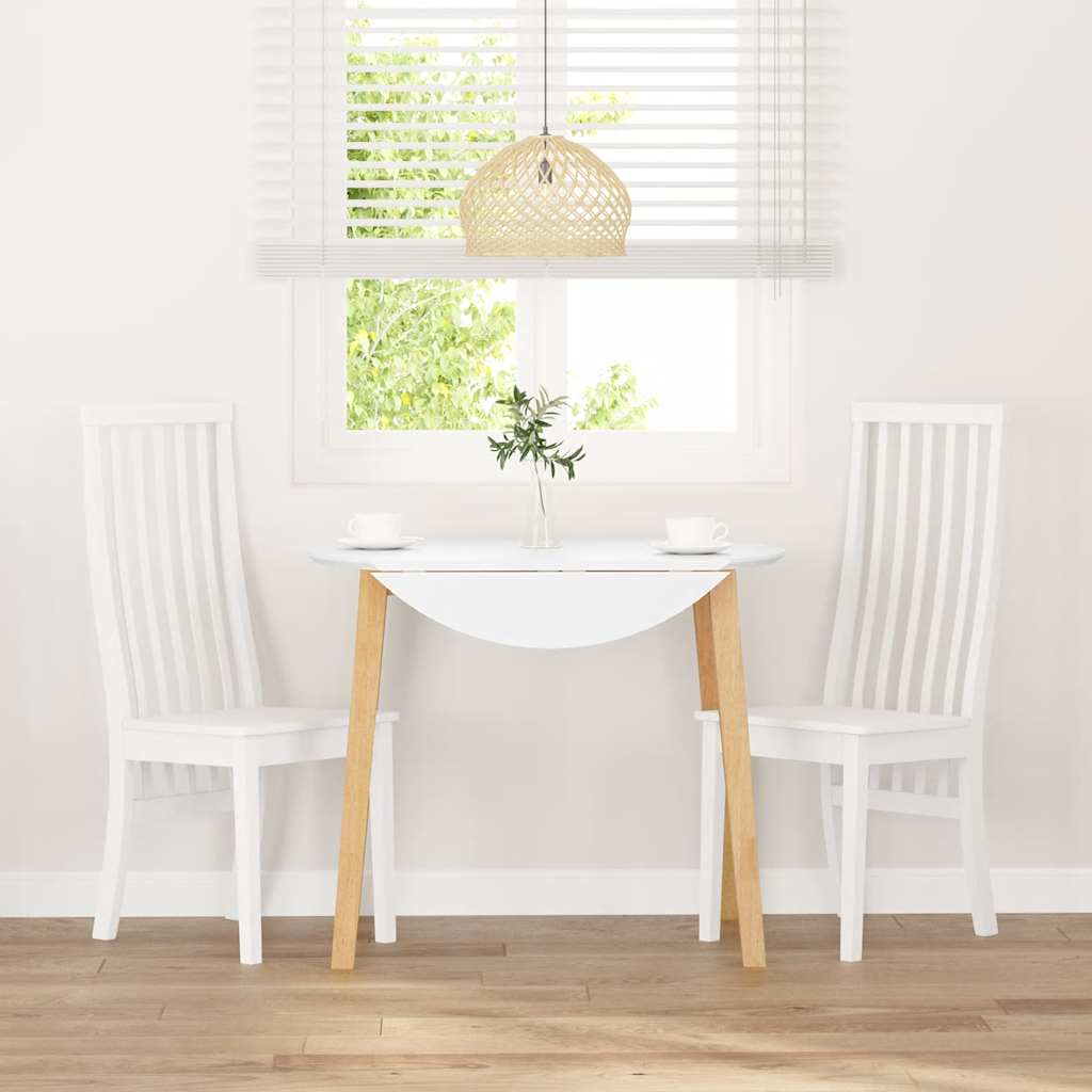 Sillas De Comedor 2 Unidades Madera Maciza De Caucho