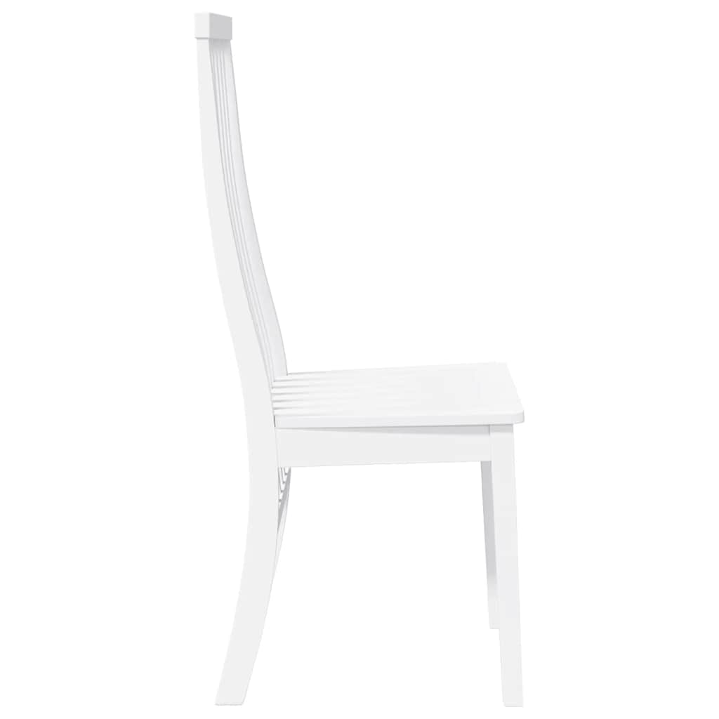 Sillas De Comedor 2 Unidades Madera Maciza De Caucho