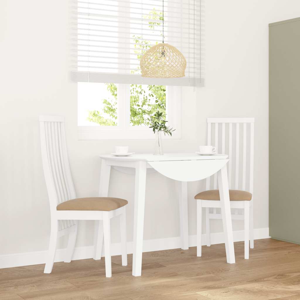 Sillas De Comedor 2 Unidades Madera Maciza De Caucho