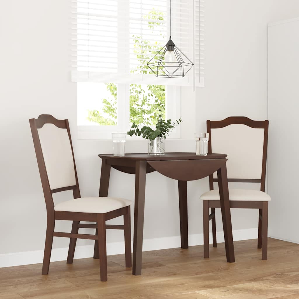 Sillas De Comedor Con Cojines, 2 Unidades, Blancas, Madera Maciza, Caucho