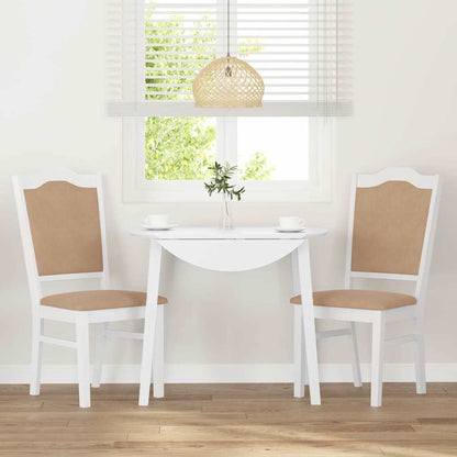 Sillas De Comedor Con Cojines, 2 Unidades, Blancas, Madera Maciza, Caucho