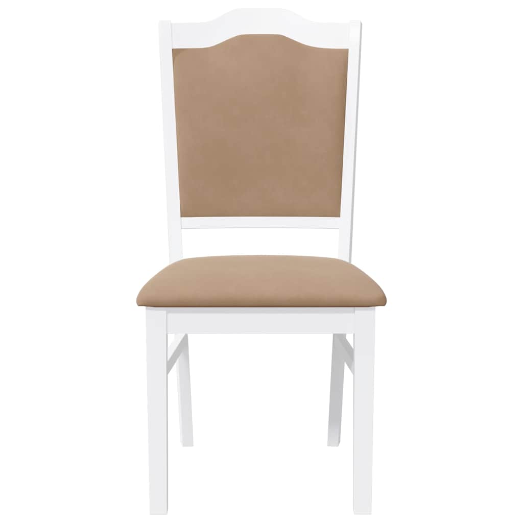 Sillas De Comedor Con Cojines, 2 Unidades, Blancas, Madera Maciza, Caucho