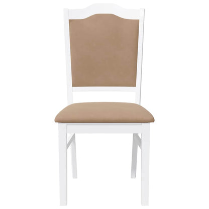 Sillas De Comedor Con Cojines, 2 Unidades, Blancas, Madera Maciza, Caucho
