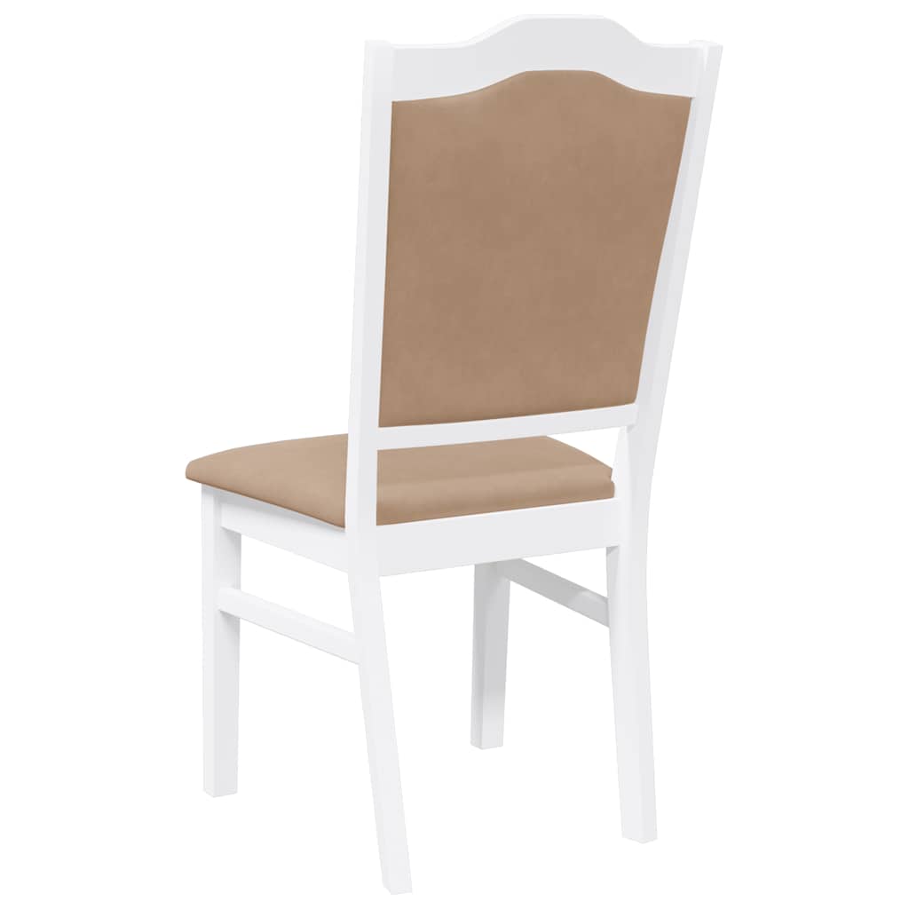 Sillas De Comedor Con Cojines, 2 Unidades, Blancas, Madera Maciza, Caucho