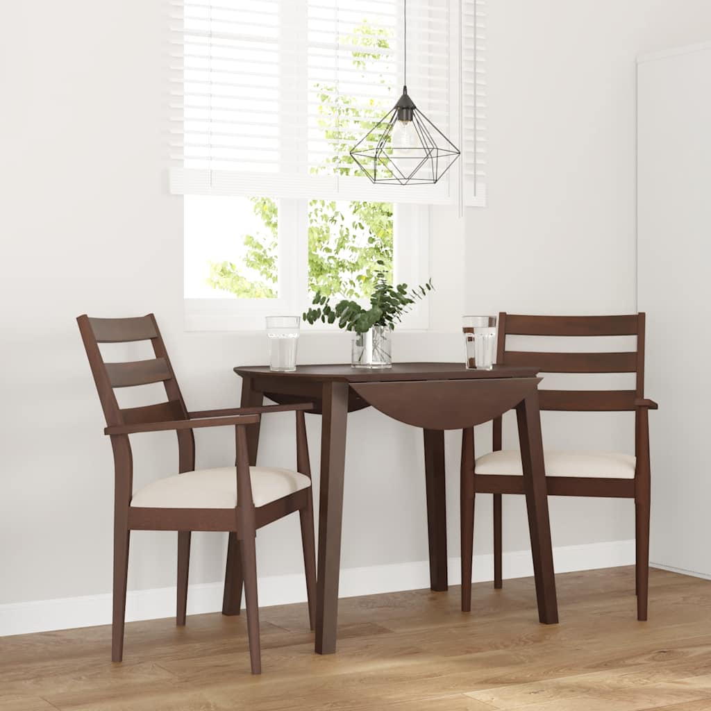 Sillas De Comedor Con Cojines, 2 Unidades, Blancas, Madera Maciza, Caucho