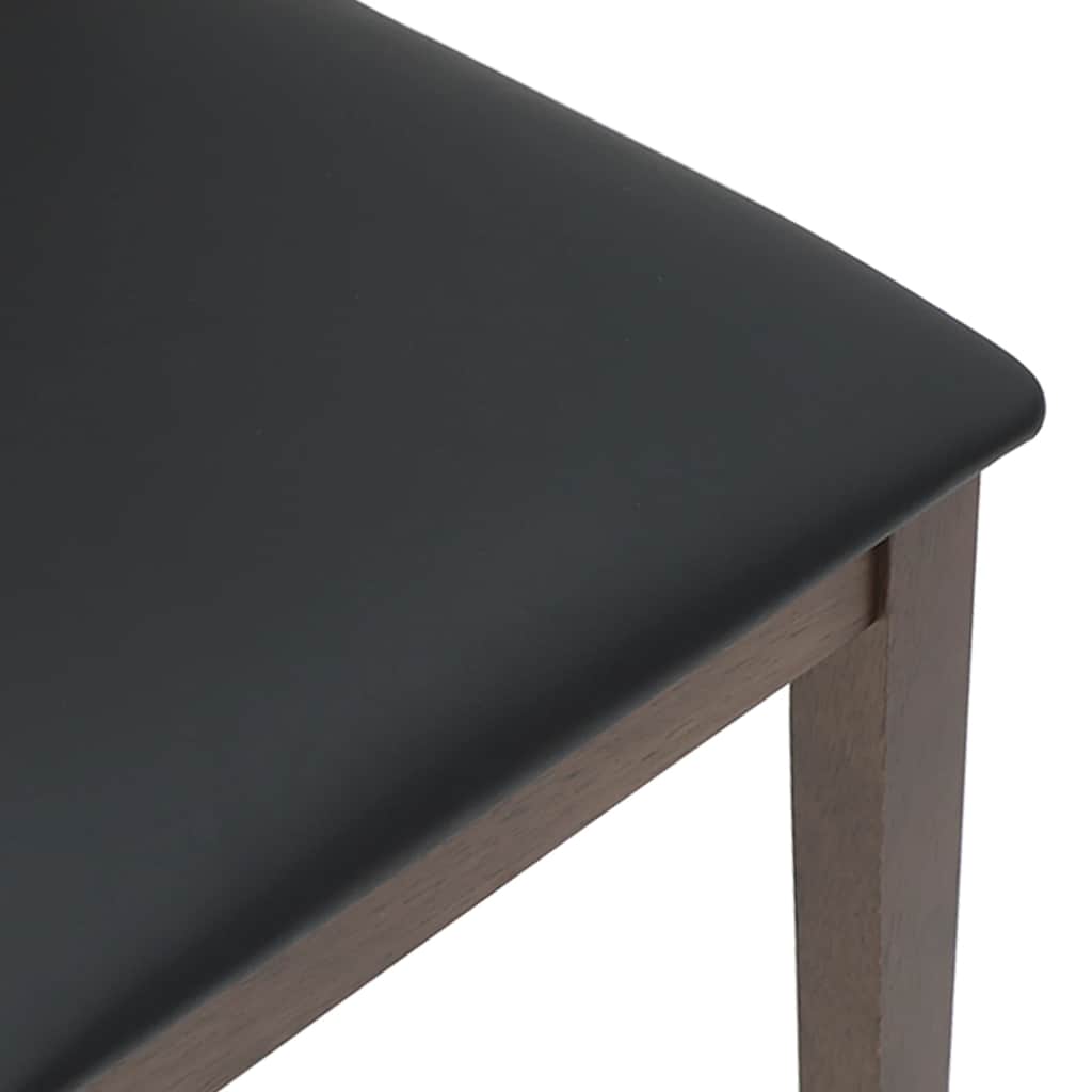Sillas De Comedor Con Cojines 2 Uds Madera Maciza Marrón Caucho