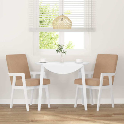 Sillas De Comedor Con Cojines, 2 Unidades, Blancas, Madera Maciza, Caucho