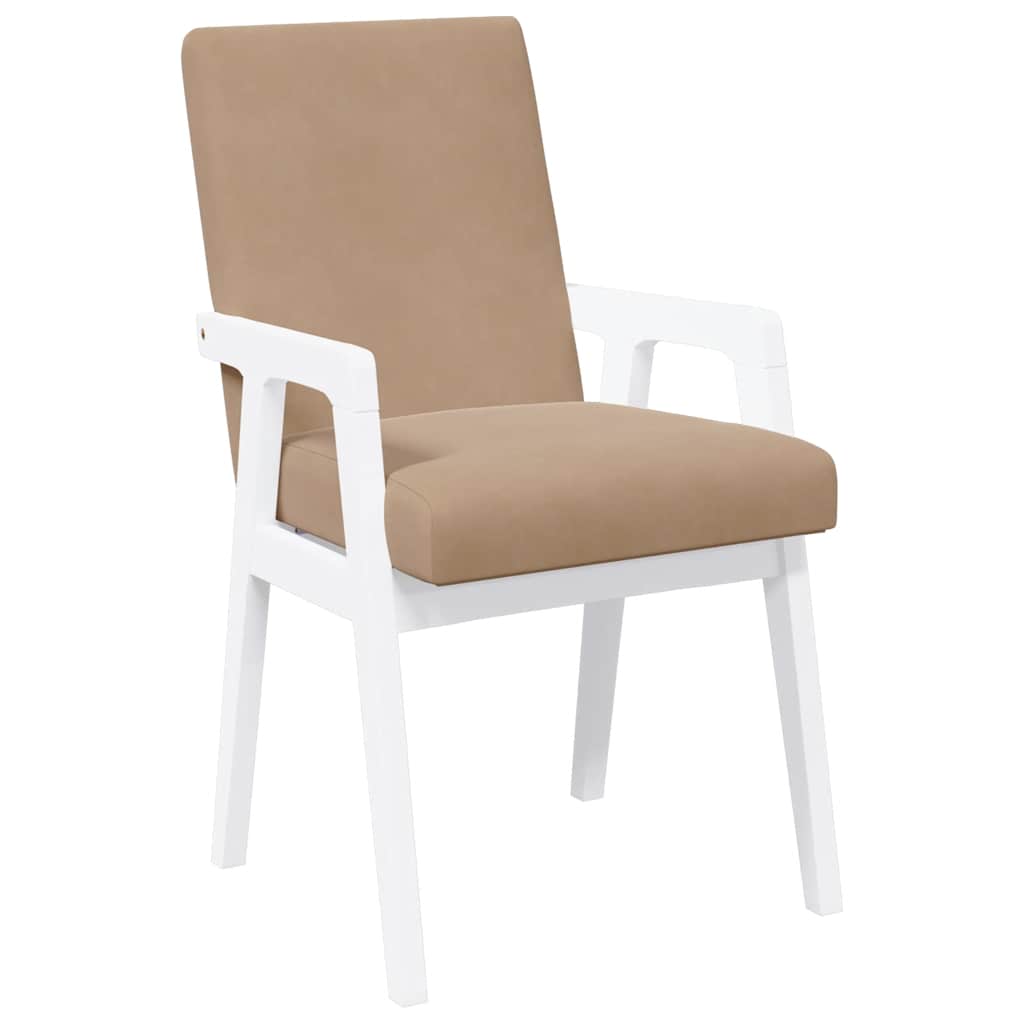 Sillas De Comedor Con Cojines, 2 Unidades, Blancas, Madera Maciza, Caucho
