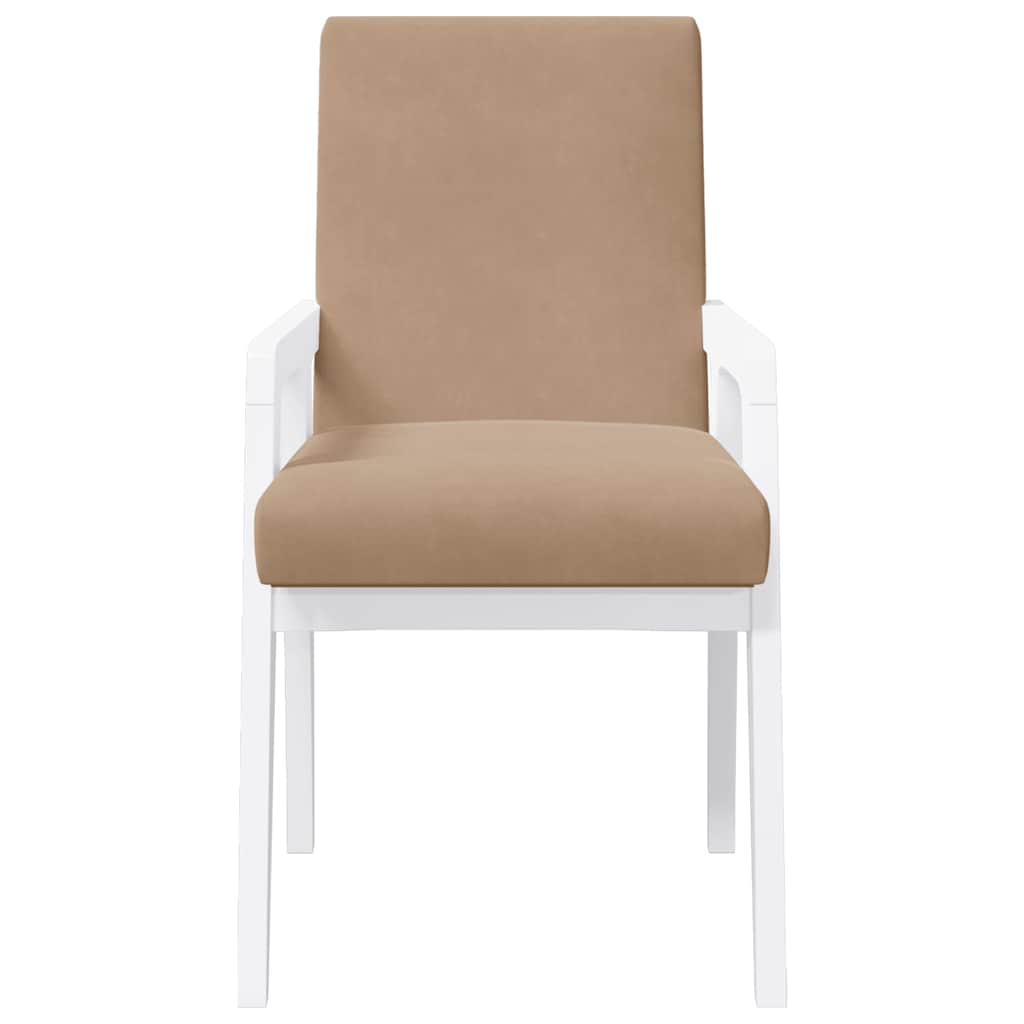 Sillas De Comedor Con Cojines, 2 Unidades, Blancas, Madera Maciza, Caucho
