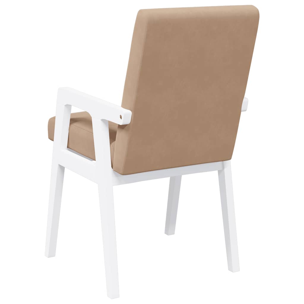 Sillas De Comedor Con Cojines, 2 Unidades, Blancas, Madera Maciza, Caucho