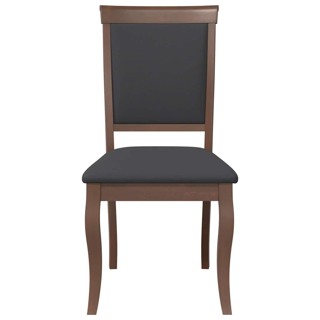 Sillas De Comedor Con Cojines 2 Uds Madera Maciza Marrón Caucho
