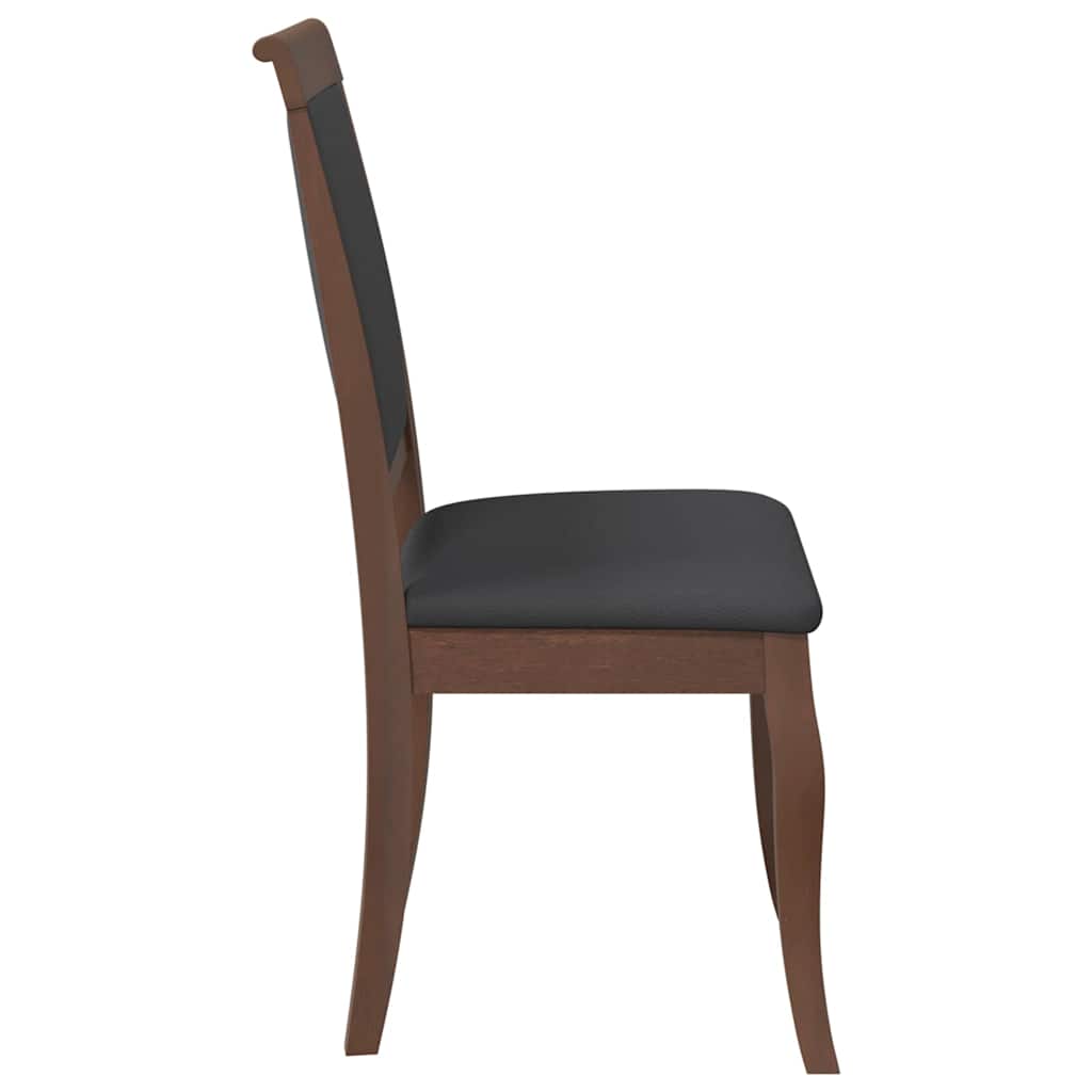 Sillas De Comedor Con Cojines 2 Uds Madera Maciza Marrón Caucho