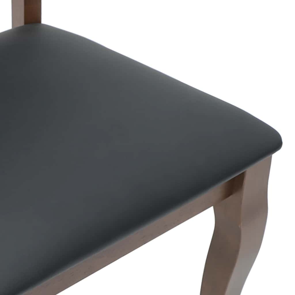 Sillas De Comedor Con Cojines 2 Uds Madera Maciza Marrón Caucho