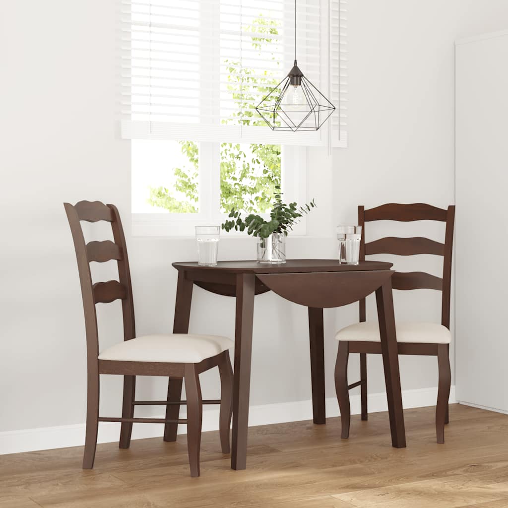 Sillas De Comedor Con Cojines, 2 Unidades, Blancas, Madera Maciza, Caucho
