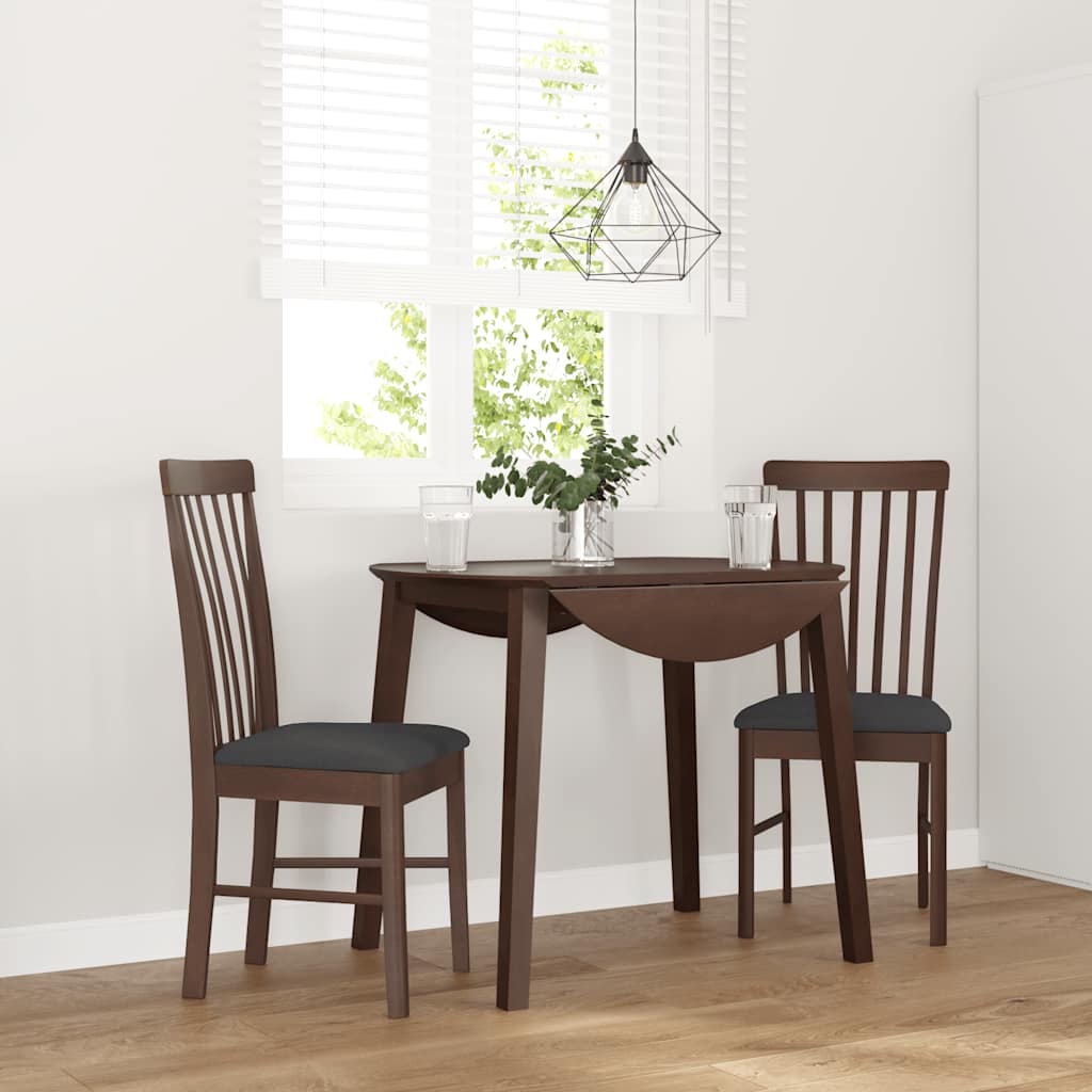 Sillas De Comedor Con Cojines 2Uds Madera Maciza Blanco Caucho