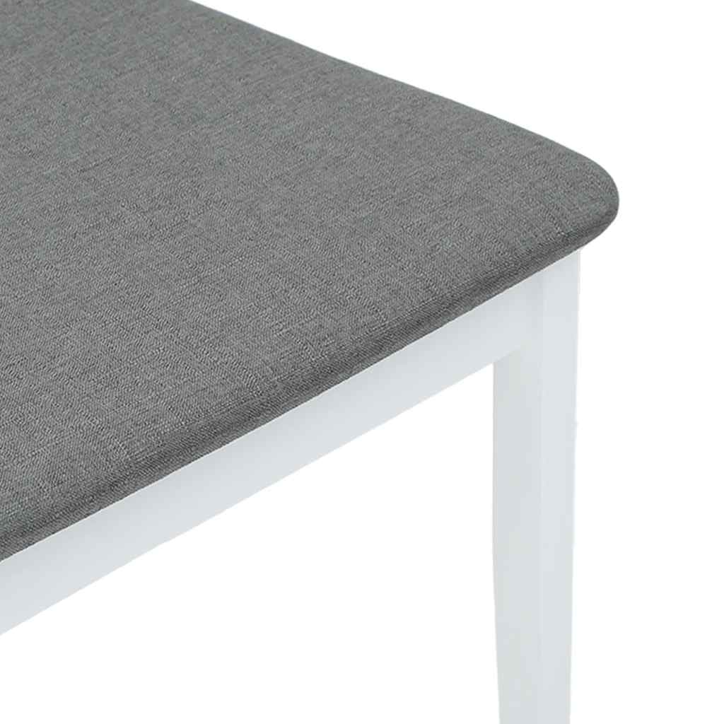 Sillas De Comedor Con Cojines 2Uds Madera Maciza Blanco Caucho