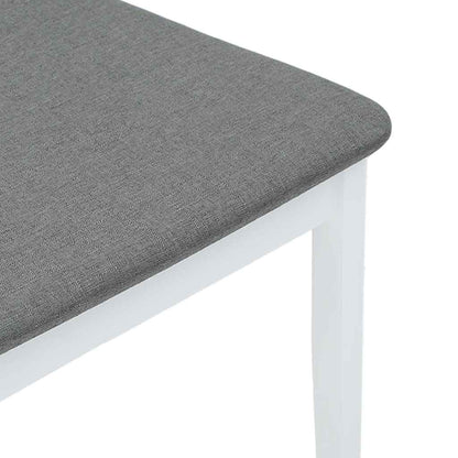 Sillas De Comedor Con Cojines 2Uds Madera Maciza Blanco Caucho