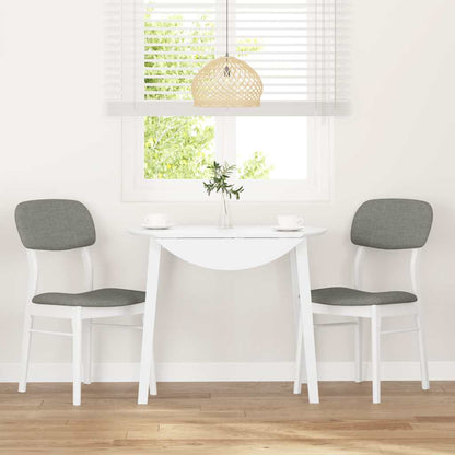Sillas De Comedor Con Cojines 2Uds Madera Maciza Blanco Caucho
