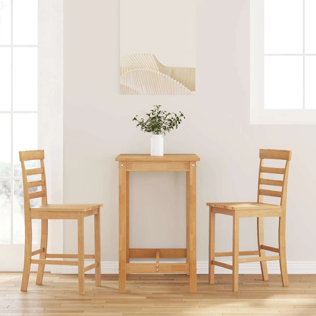 Taburetes De Bar Con Cojines 2 Uds Madera Maciza Blanca Caucho