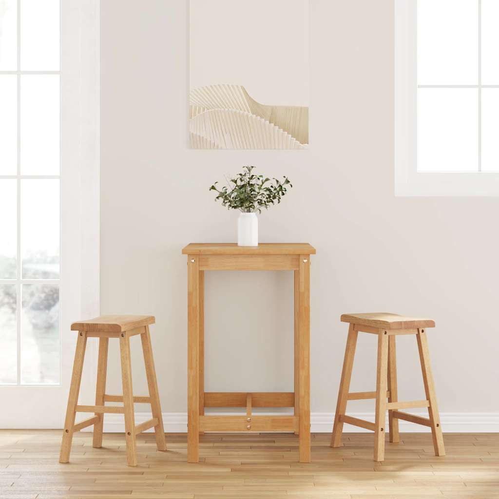 Taburetes De Cocina 2 Unidades Madera Maciza