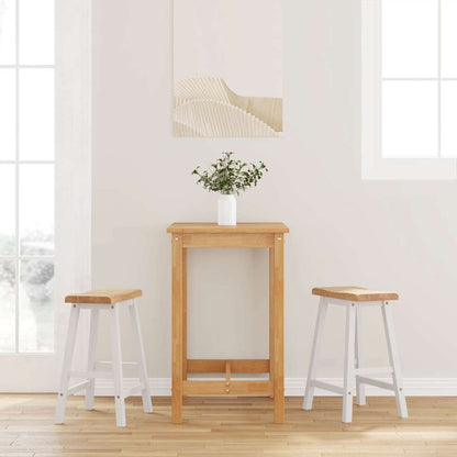 Taburetes De Cocina 2 Unidades Madera Maciza