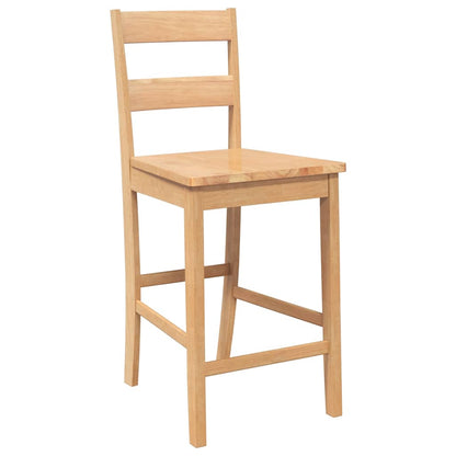 Taburetes De Bar 2 Uds Madera Maciza Caucho