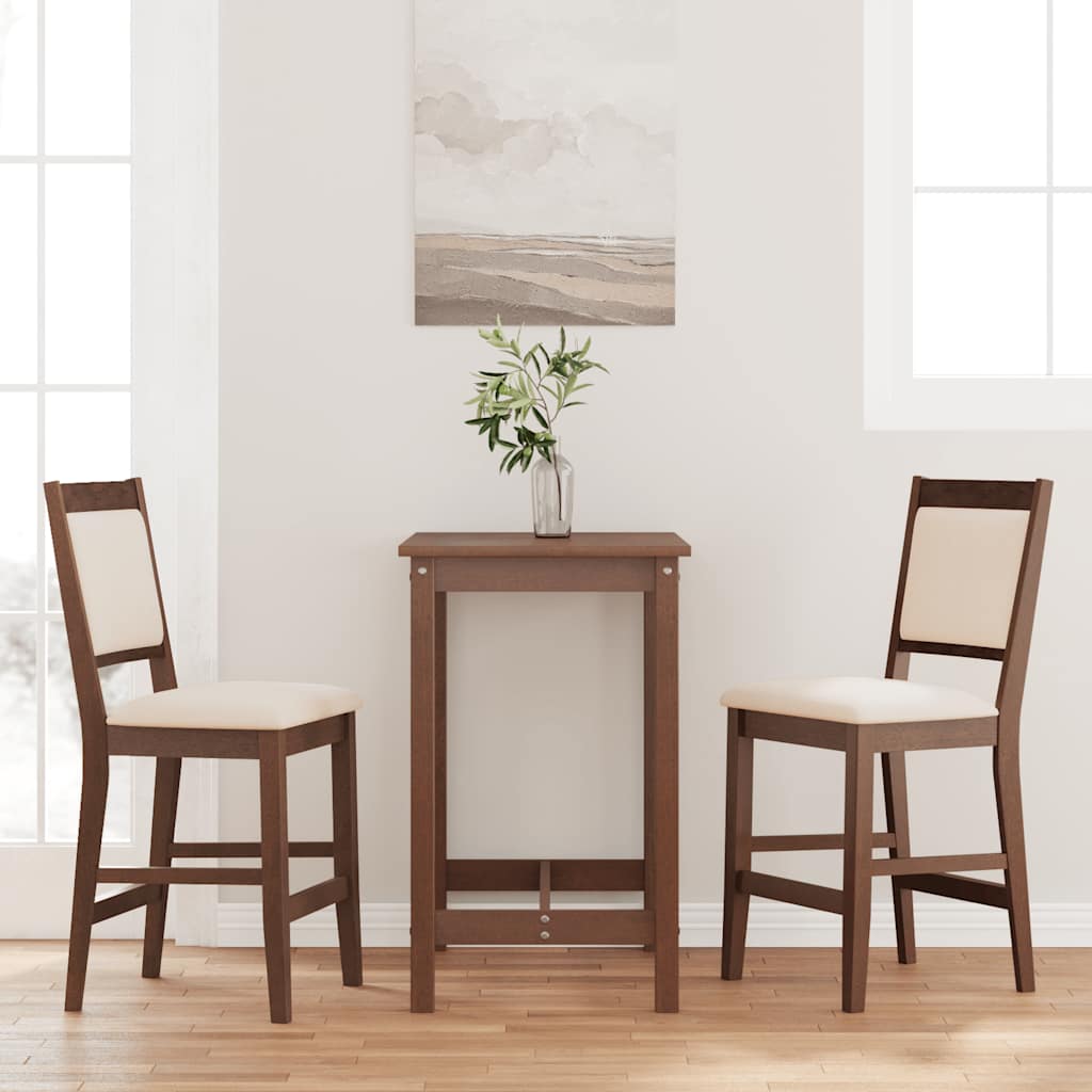 Taburetes De Bar Con Cojines, 2 Unidades, Madera Maciza Blanca, Goma
