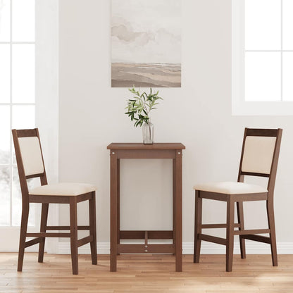 Taburetes De Bar Con Cojines, 2 Unidades, Madera Maciza Blanca, Goma