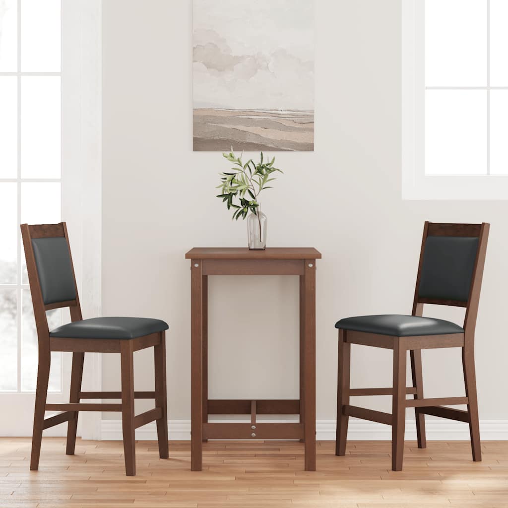 Taburetes De Bar Con Cojines, 2 Unidades, Madera Maciza Blanca, Goma