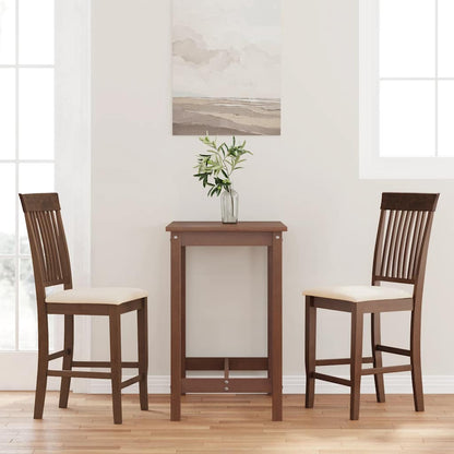 Taburetes De Bar Con Cojines, 2 Unidades, Madera Maciza Blanca, Goma
